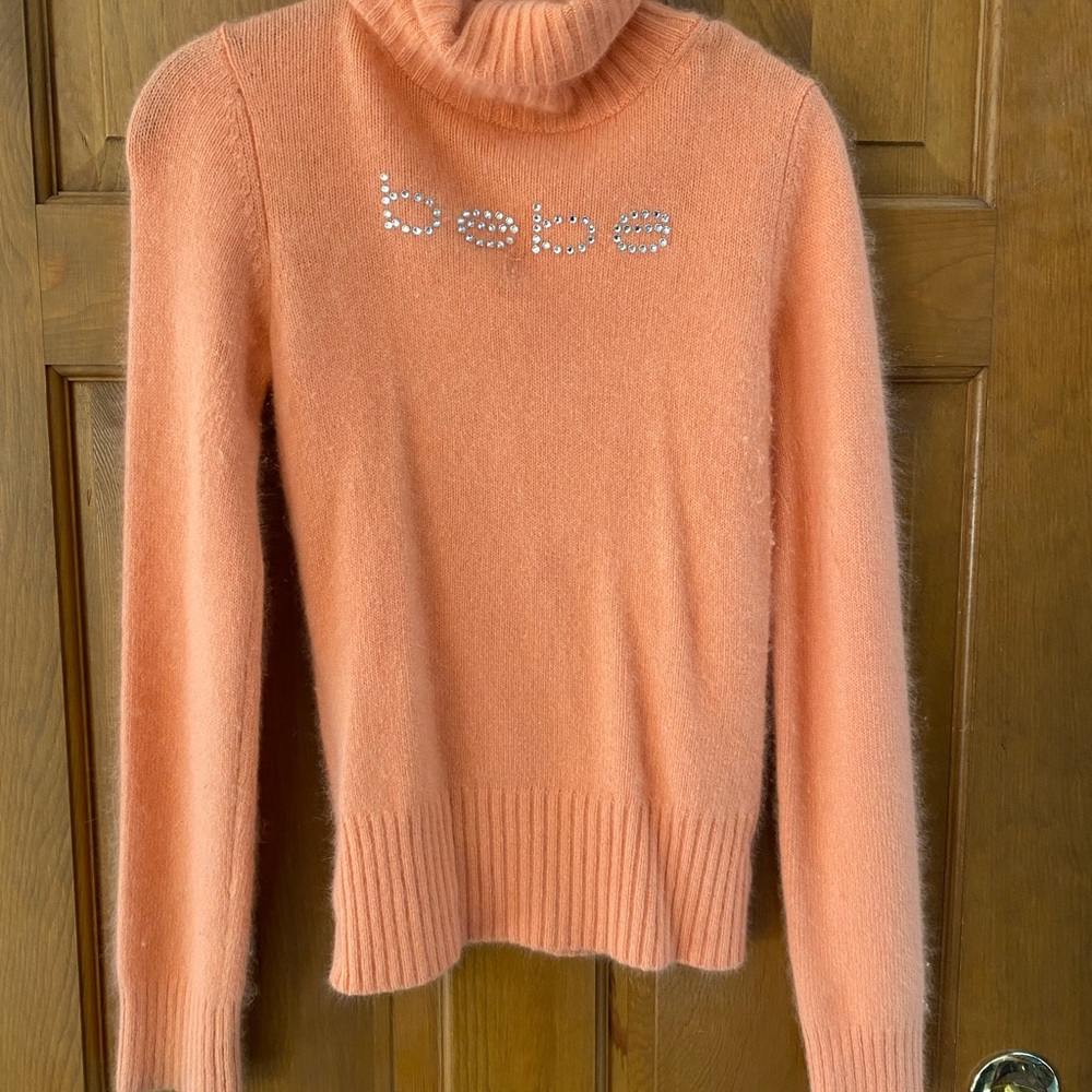 bebe Orange Turtleneck Sweater - Picture 6 of 7